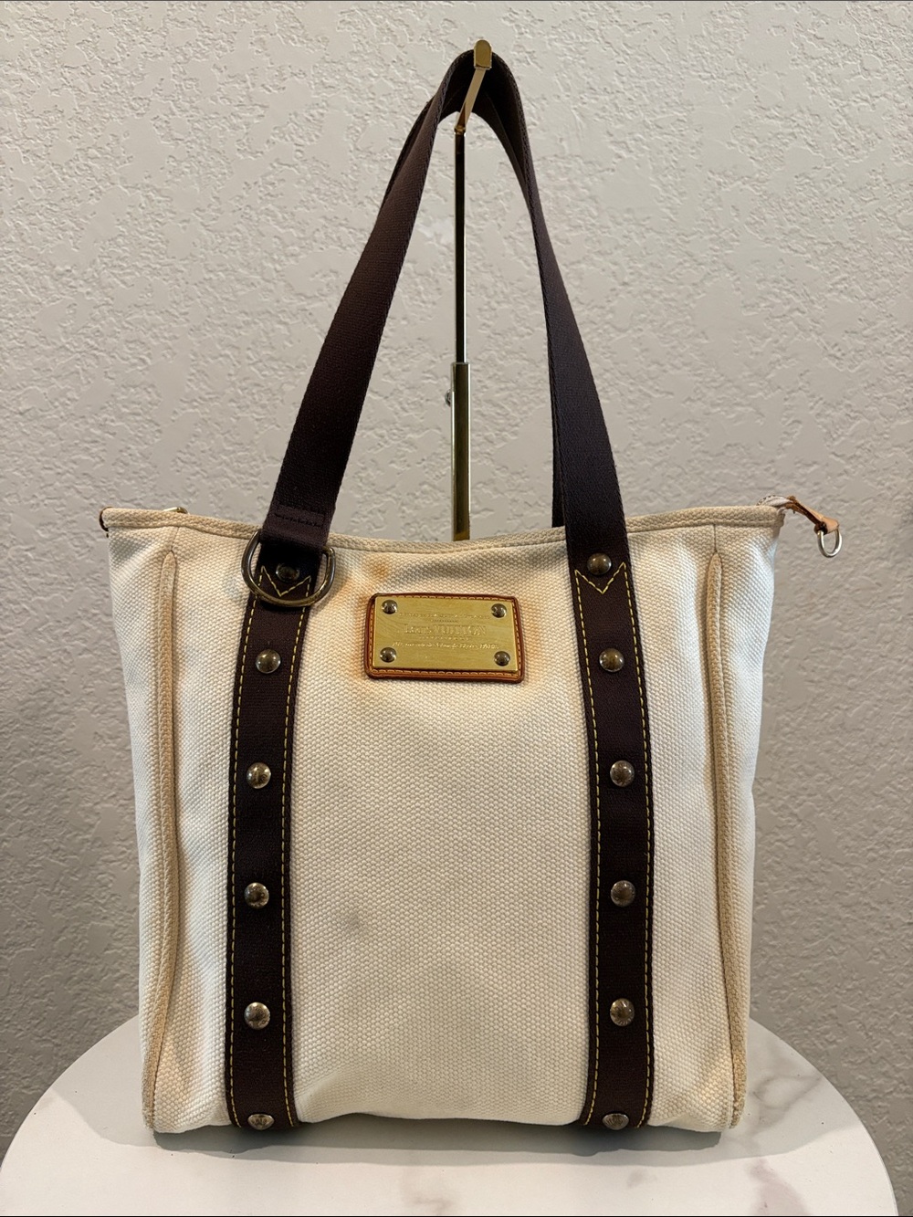 Louis Vuitton Cabas Antigua Canvas Tote Bag